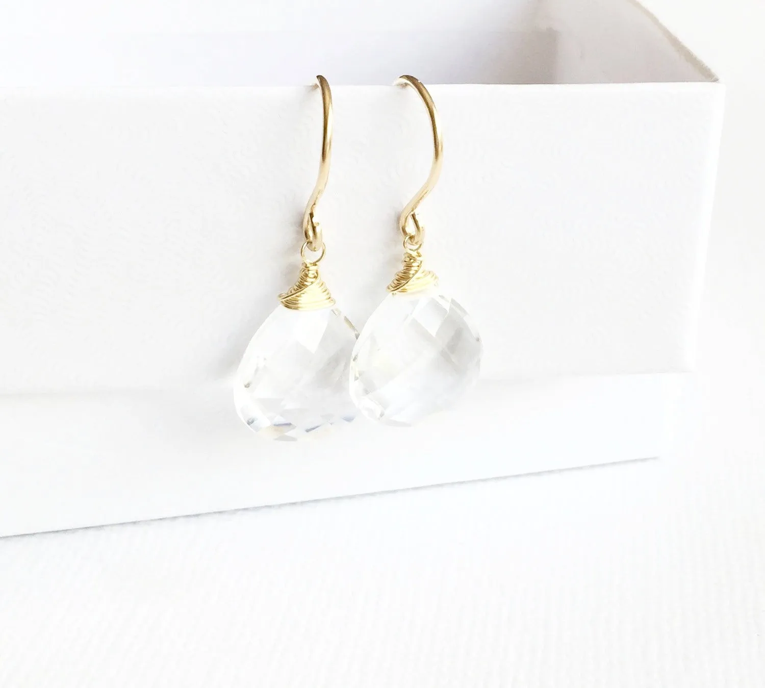 Earrings Kala - Crystal quartz  (E246)