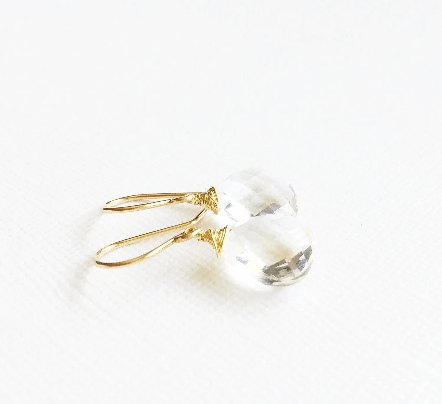 Earrings Kala - Crystal quartz  (E246)