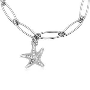 Elsa Peretti For Tiffany Bracelet With Diamond Starfish Charm