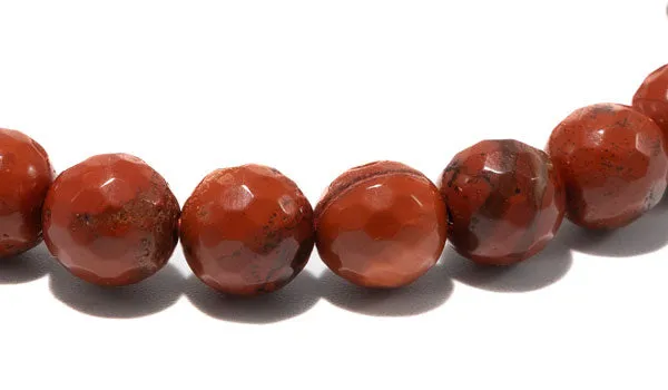 Faceted Red Jasper Natural Gemstone Bracelet