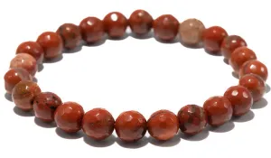 Faceted Red Jasper Natural Gemstone Bracelet