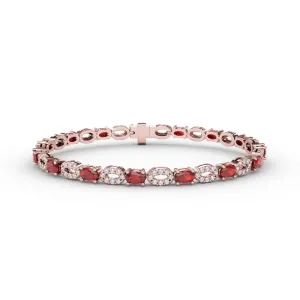 Fana Interchanging Ruby and Diamond Bracelet