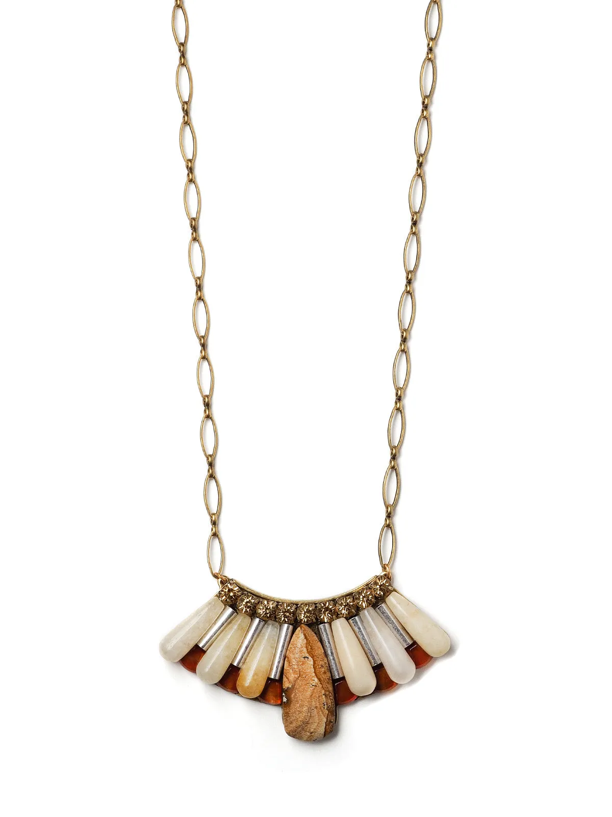 Fanning Stones II Bib Necklace