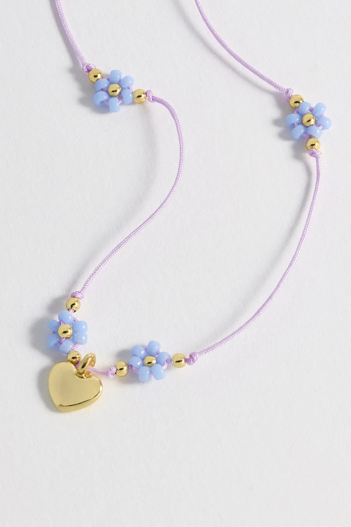 Flower Heart Miyuki Necklace