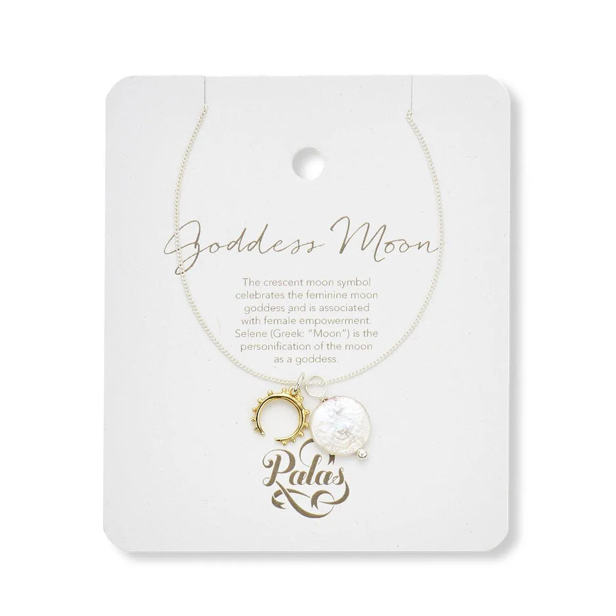 Goddess Moon & Pearl Amulet Necklace