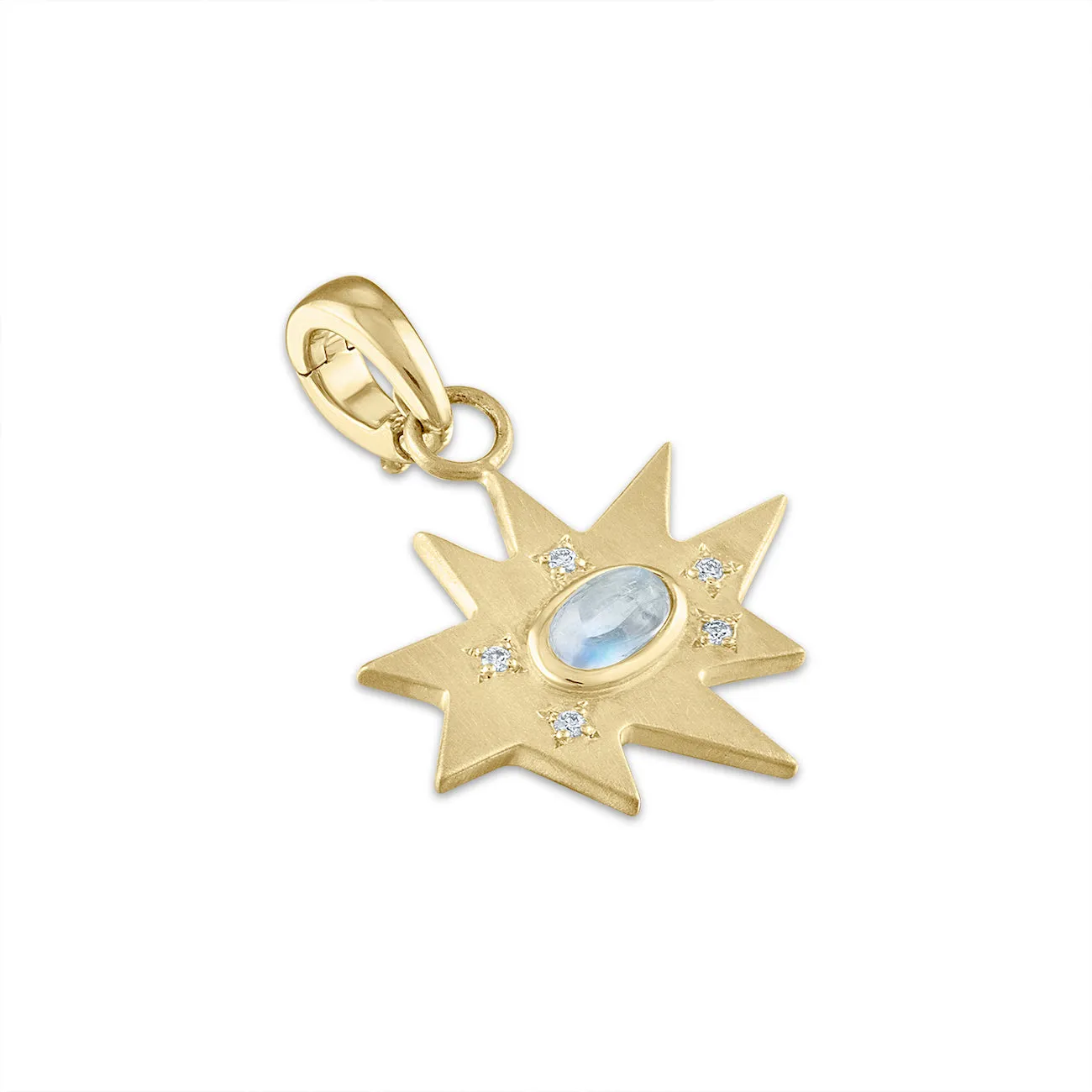 Gold Midi KAPOW! Charm with Moonstone