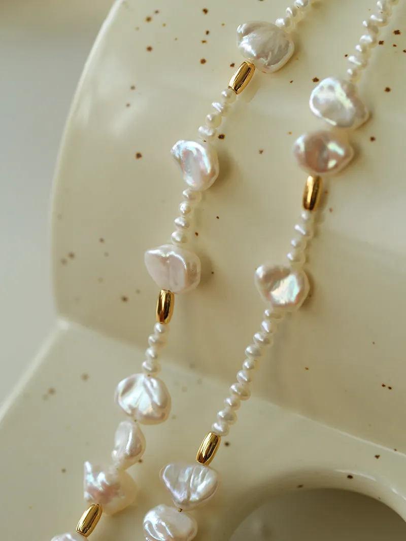 Golden Fusion Baroque Pearl Necklace