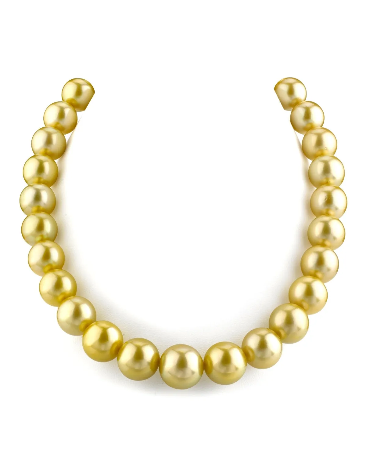 Golden South Sea Pearl Necklace, 13.0-15.0mm - AAA Quality