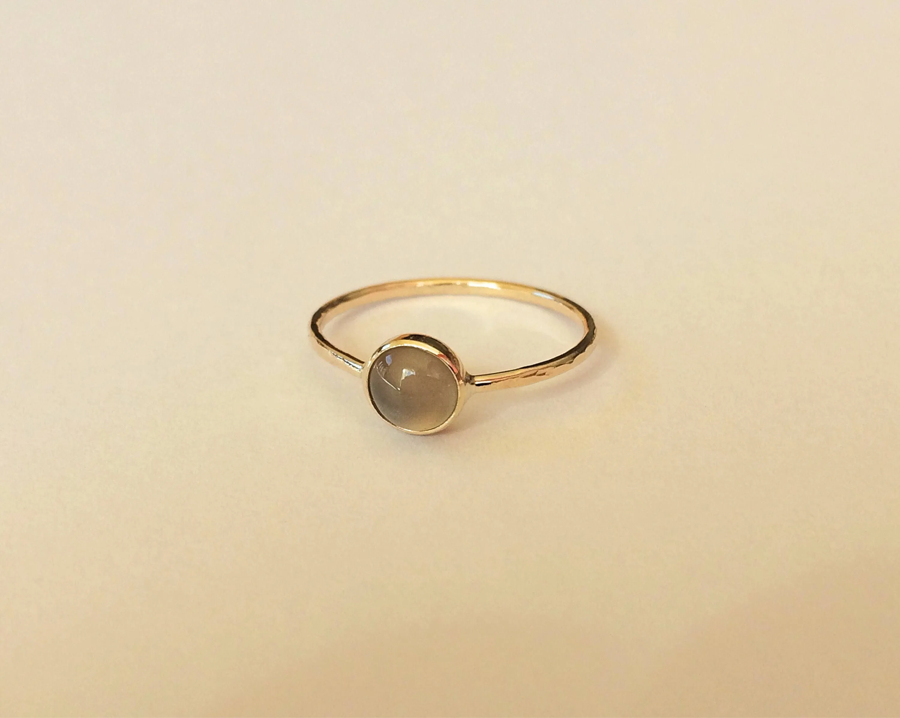 Grey Moonstone Ring, Gold Moonstone Ring, Simple Minimalist Ring, Natural Gemstone, Gemstone Stacking Ring, Moonstone Ring, Slim Gold Ring