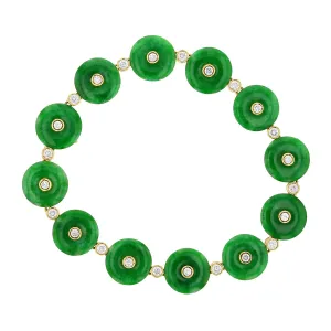 Jadeite and Diamond Bracelet