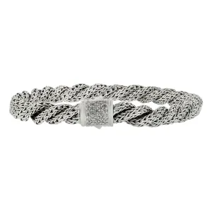 John Hardy Twisted Chain Bracelet with Diamonds