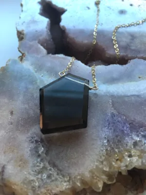 Large Smoky Quartz Necklace - Healing Stone Crystal Necklace - Smokey Quartz Jewelry - Root Chakra Necklace - Grounding Necklacei