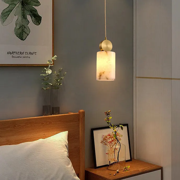 LED Brass & Marble Modern Simple Design Pendant Light