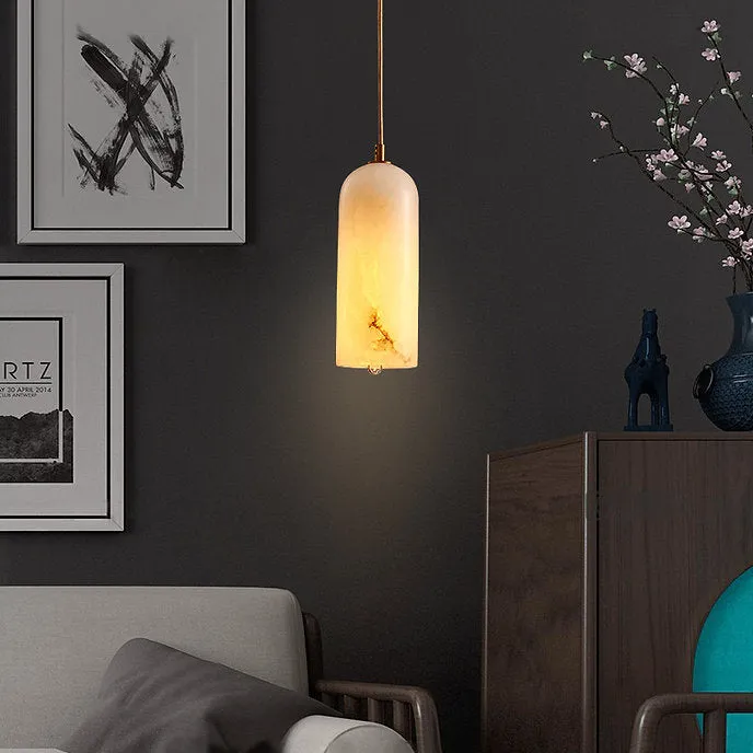 LED Brass & Marble Modern Simple Design Pendant Light