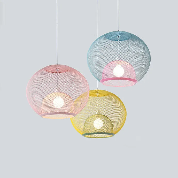 LED Colourful Birdcage Macaroon Pendant Light