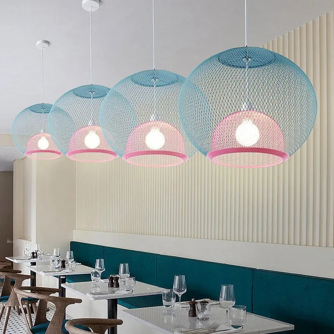 LED Colourful Birdcage Macaroon Pendant Light