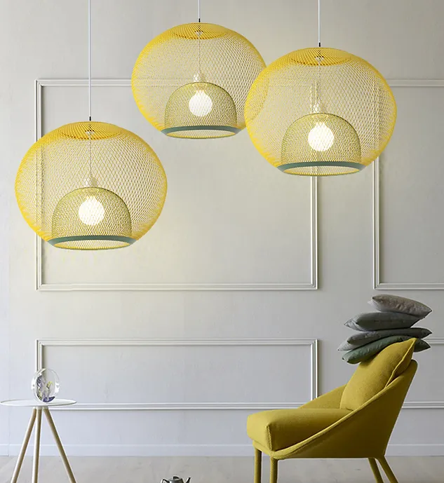 LED Colourful Birdcage Macaroon Pendant Light