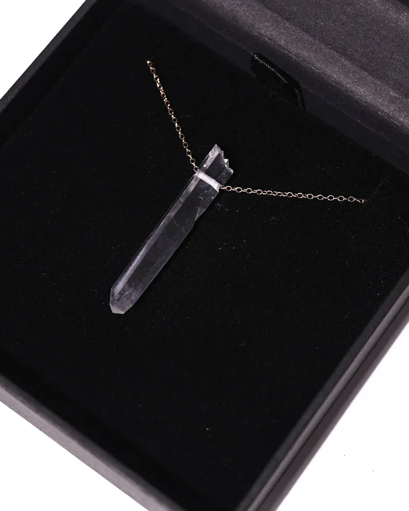 Lemurian Quartz Necklace 14k Gold