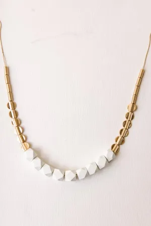 Long Gold Beaded Necklace