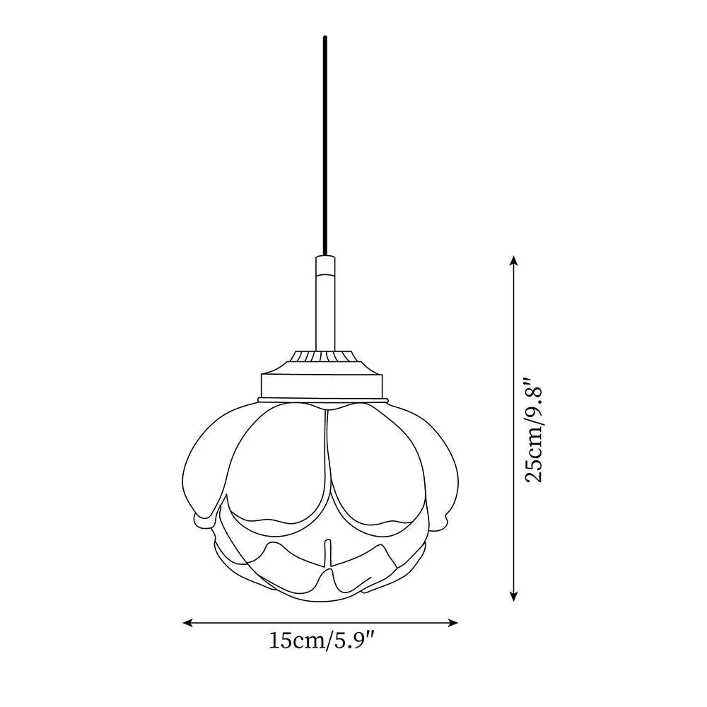 Lotus Flower Pendant Lamp 5.9″- 9.8″