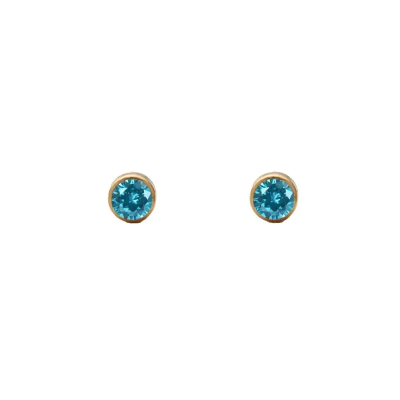 March Aquamarine Studs