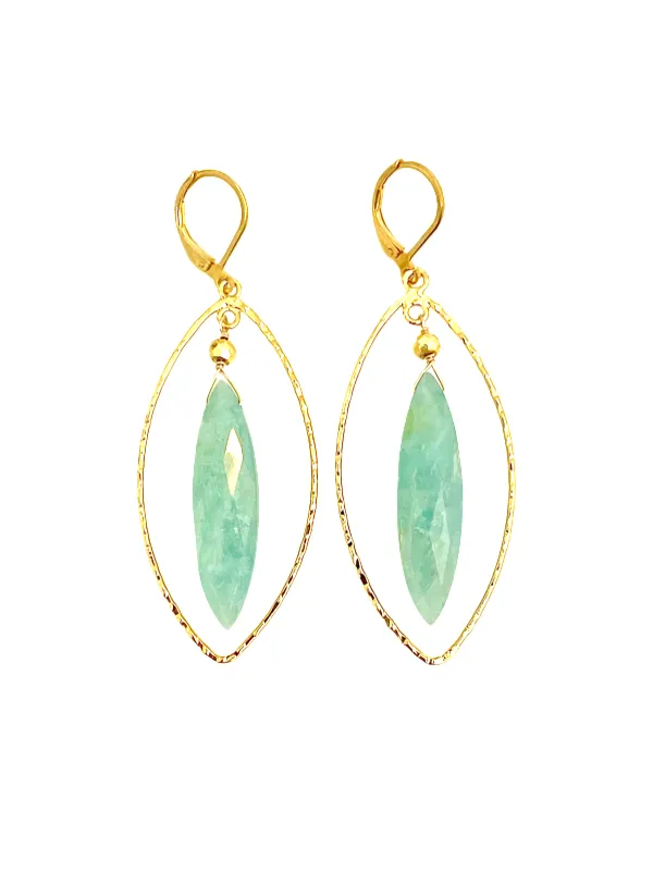 Marquis Aqua Earrings