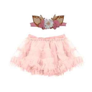 Mayoral-Skirt and Diadem Set-Baby Rose