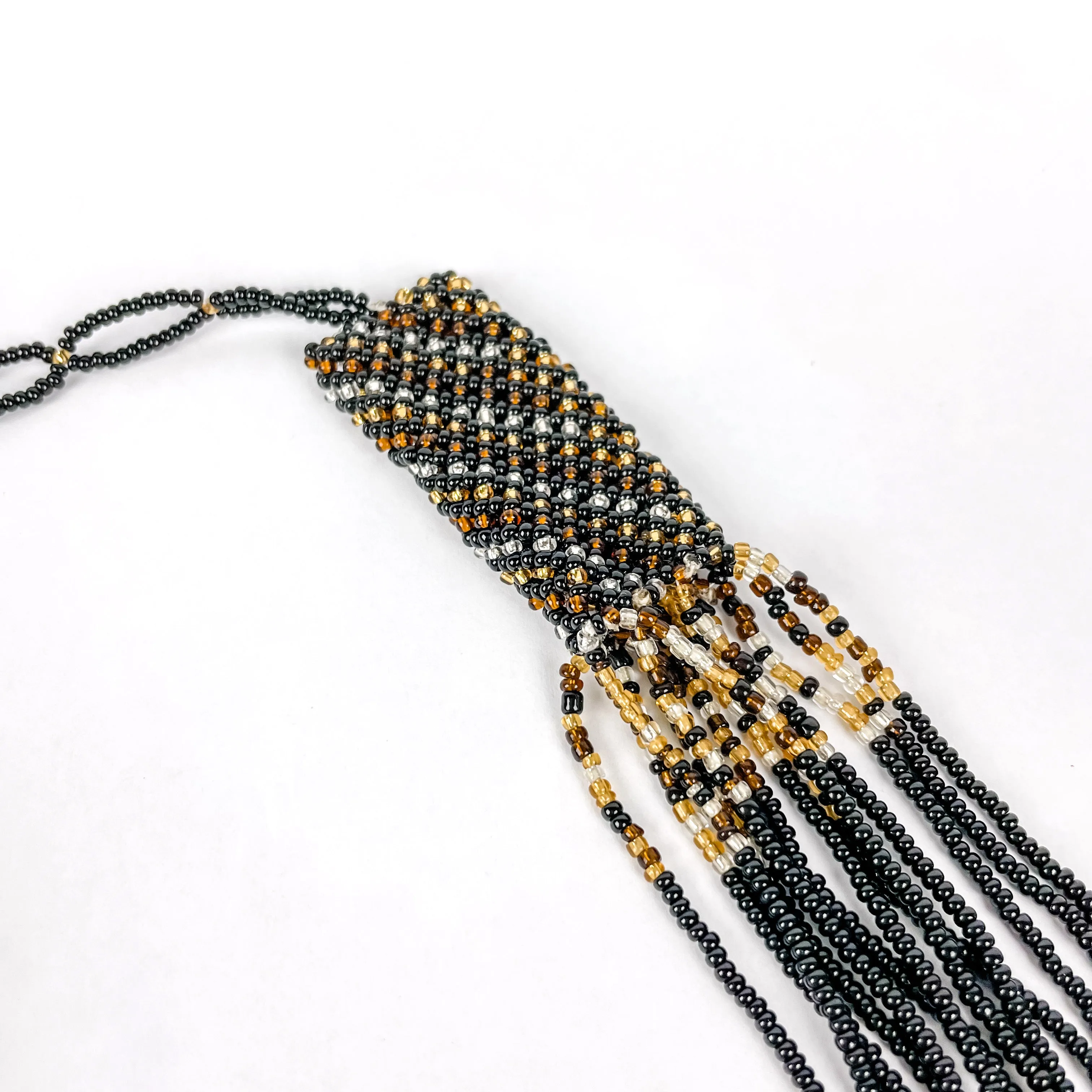 Metallic Beaded Necklace     