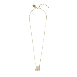 Mini Olakira Necklace with Chain Tassels - PEARL/GOLD