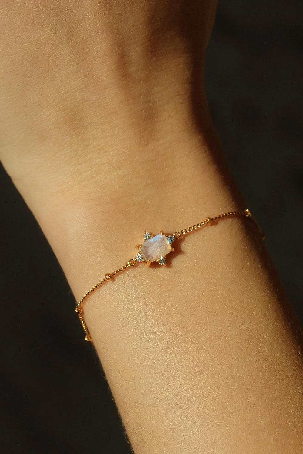 Moonstone Intuition Bracelet 14K Gold Plated