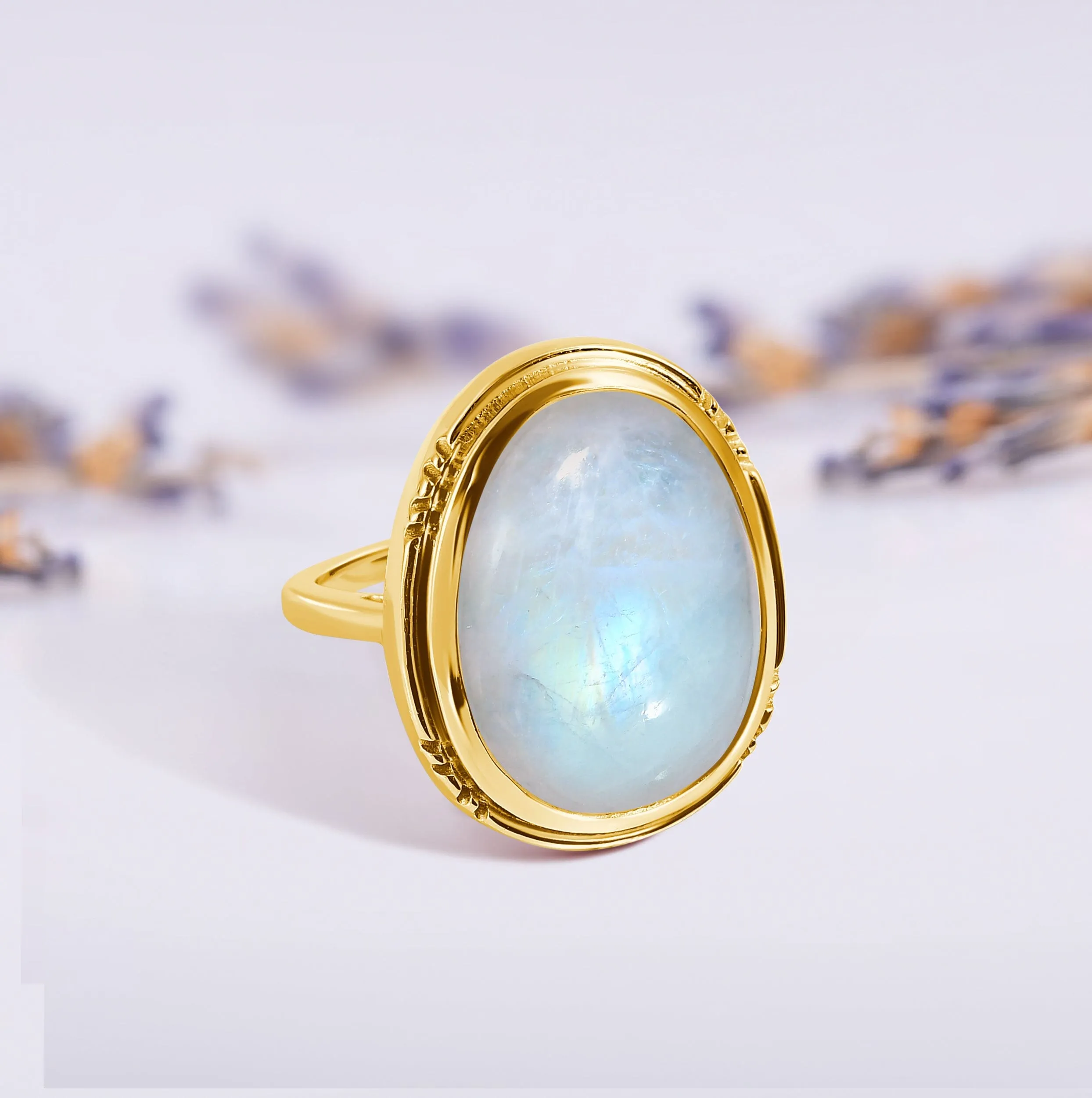 Moonstone Ring - Aurora