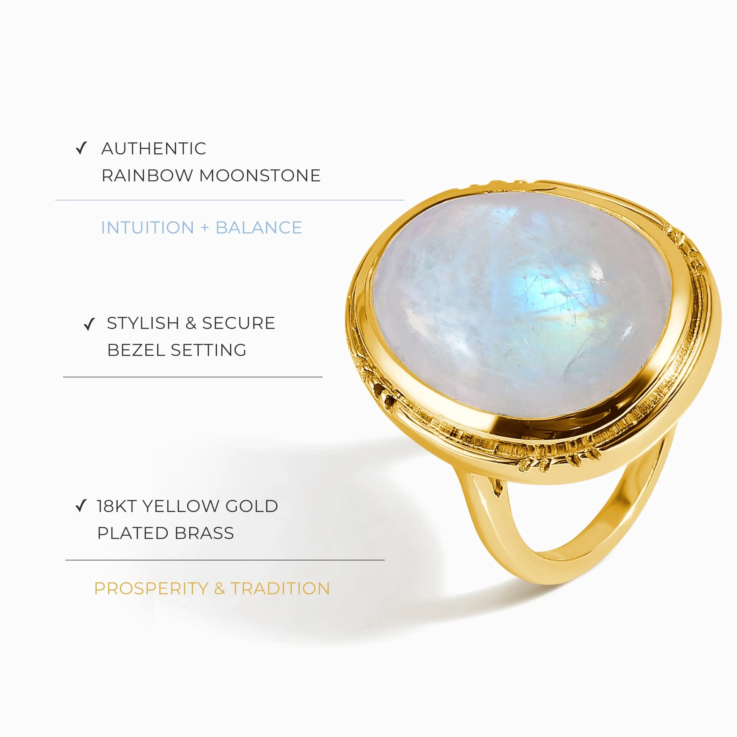 Moonstone Ring - Aurora