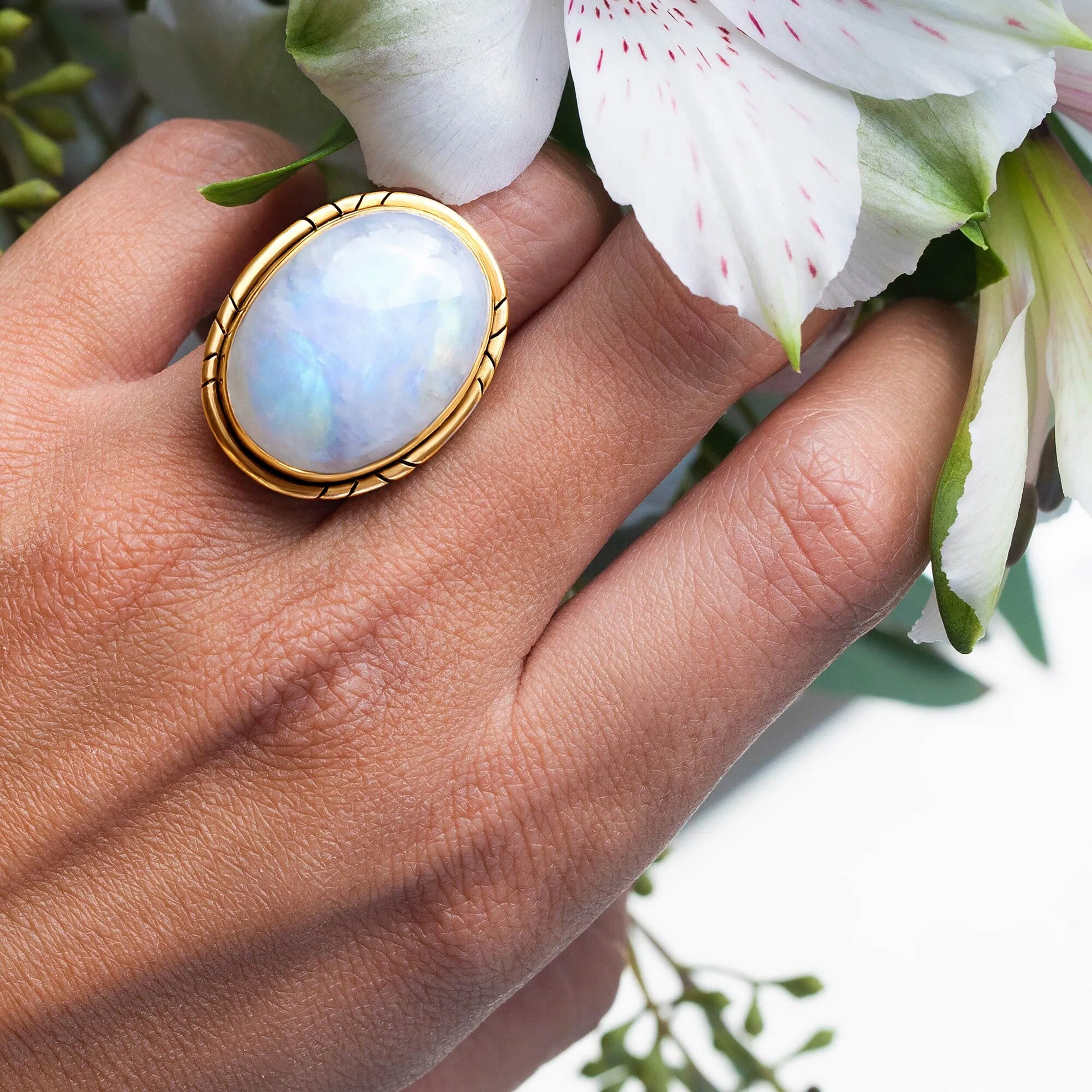 Moonstone Ring - Aurora