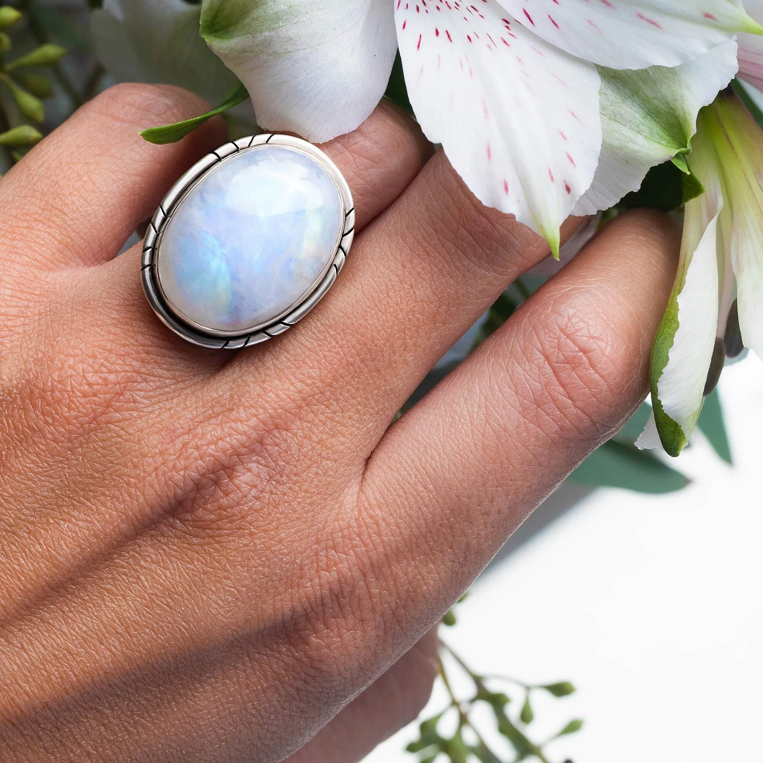 Moonstone Ring - Aurora