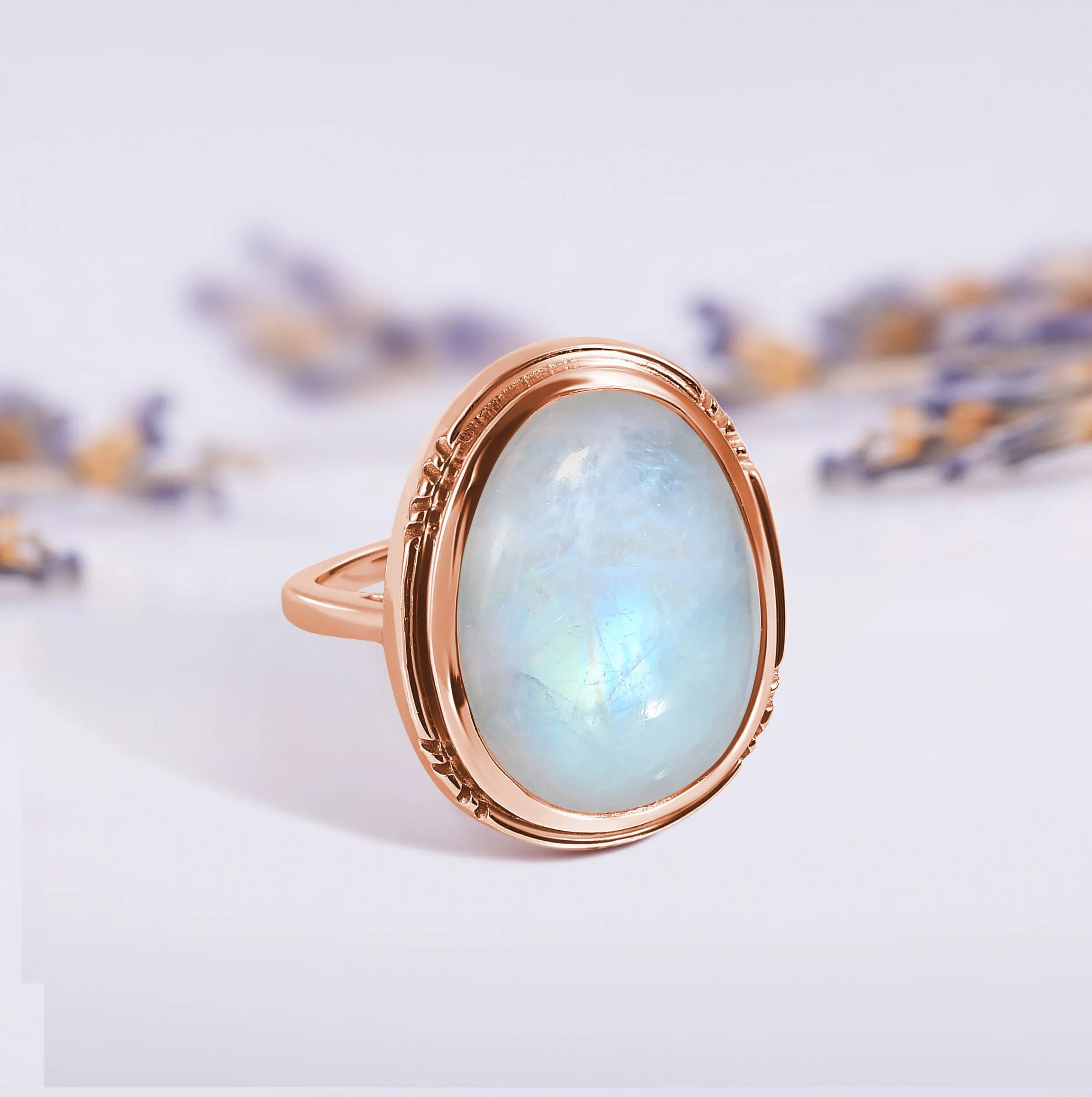 Moonstone Ring - Aurora