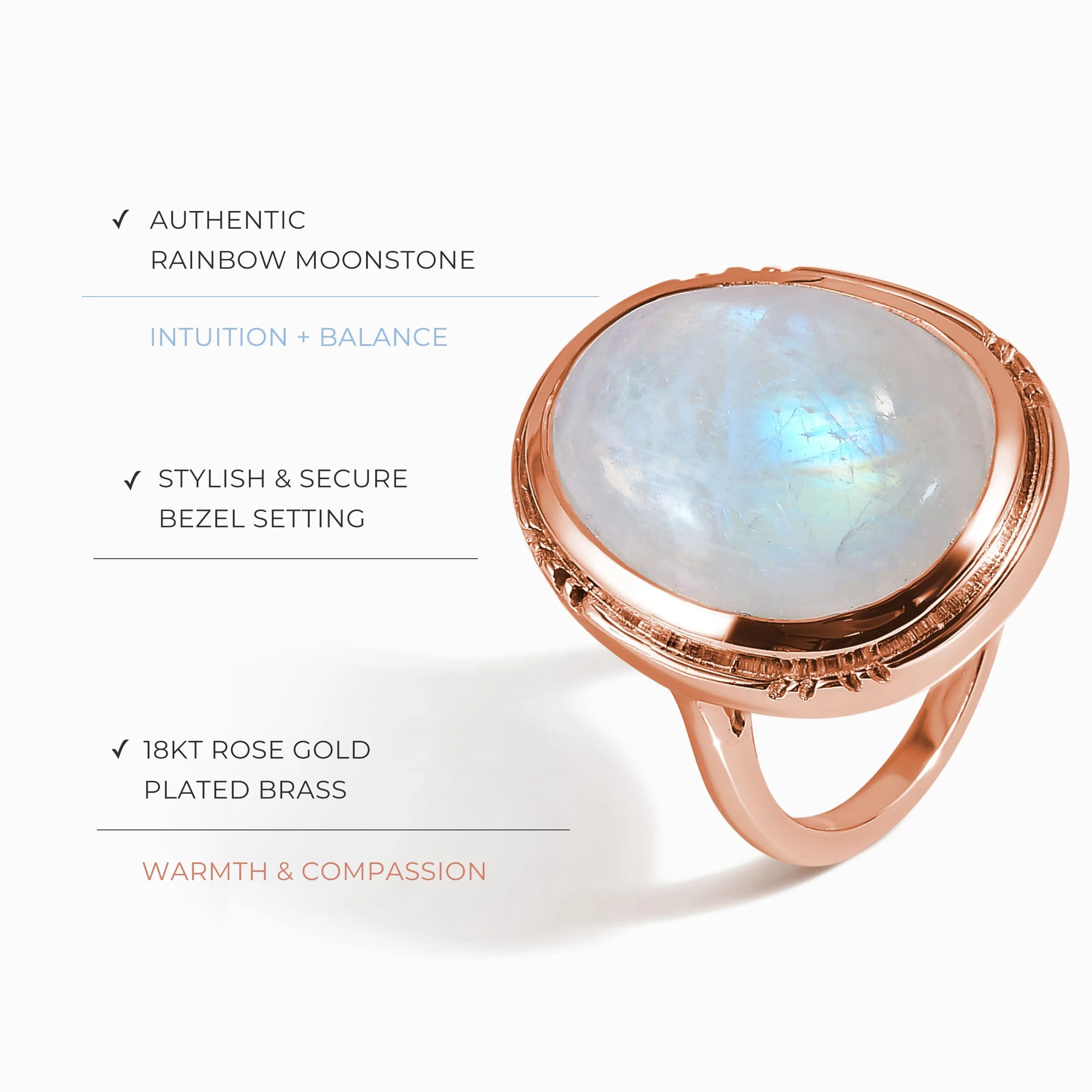 Moonstone Ring - Aurora