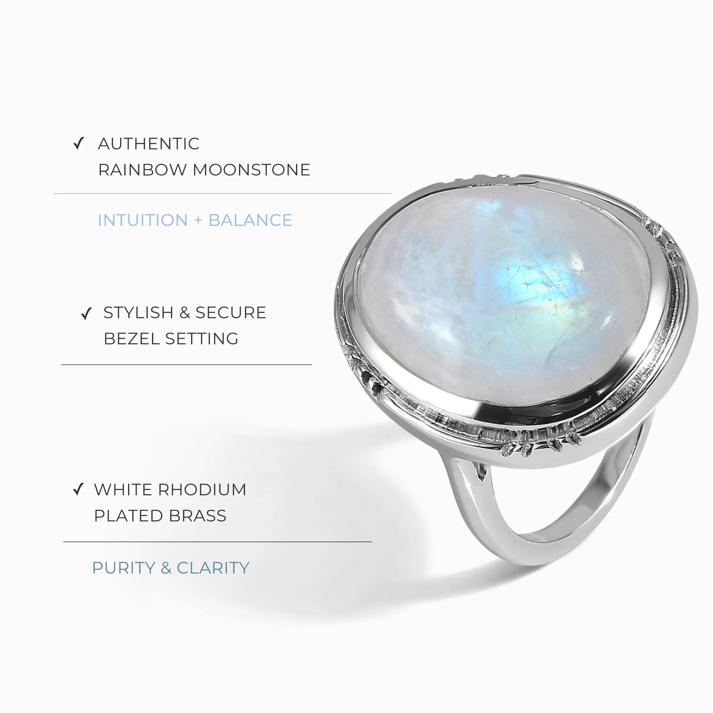 Moonstone Ring - Aurora