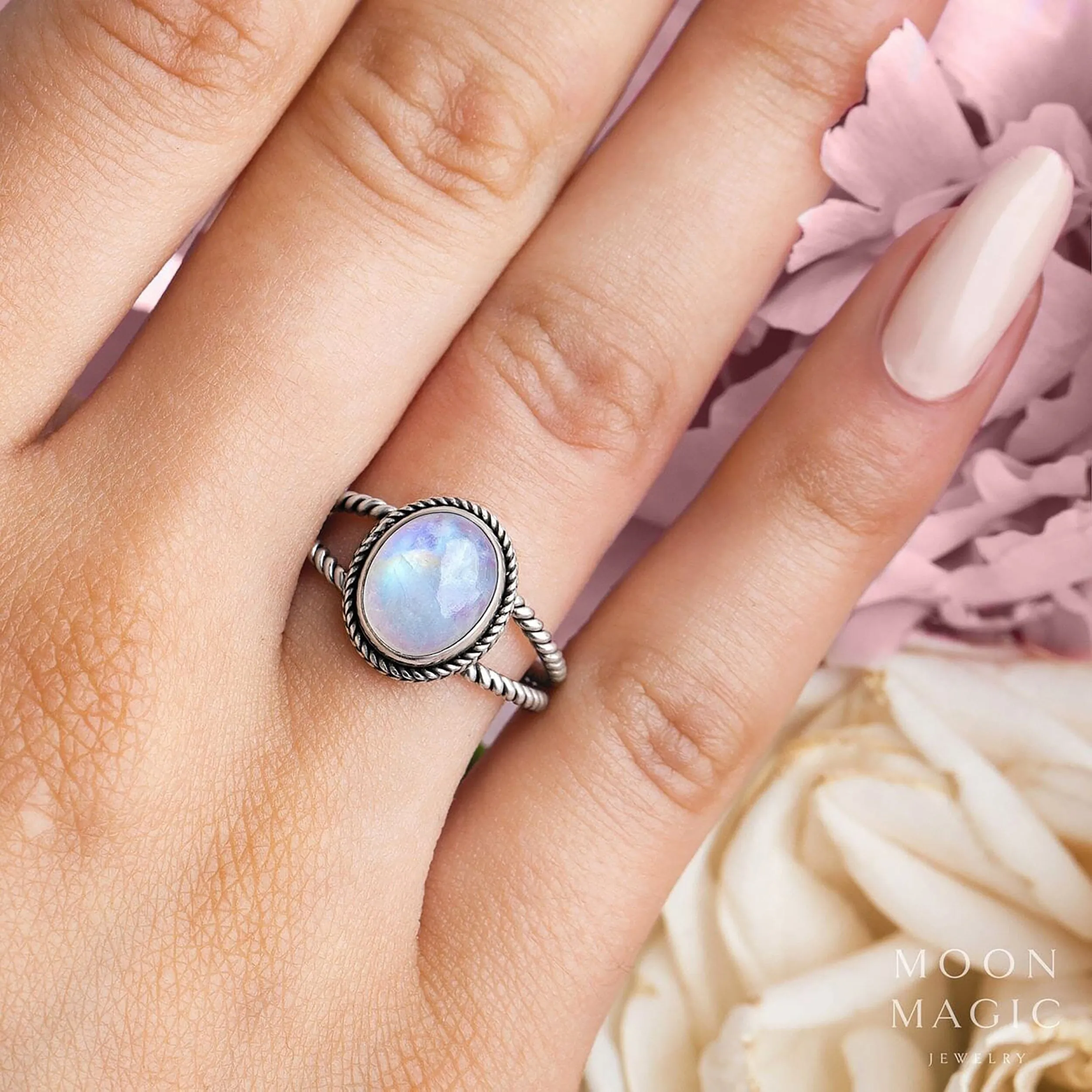 Moonstone Ring - Lynx Light