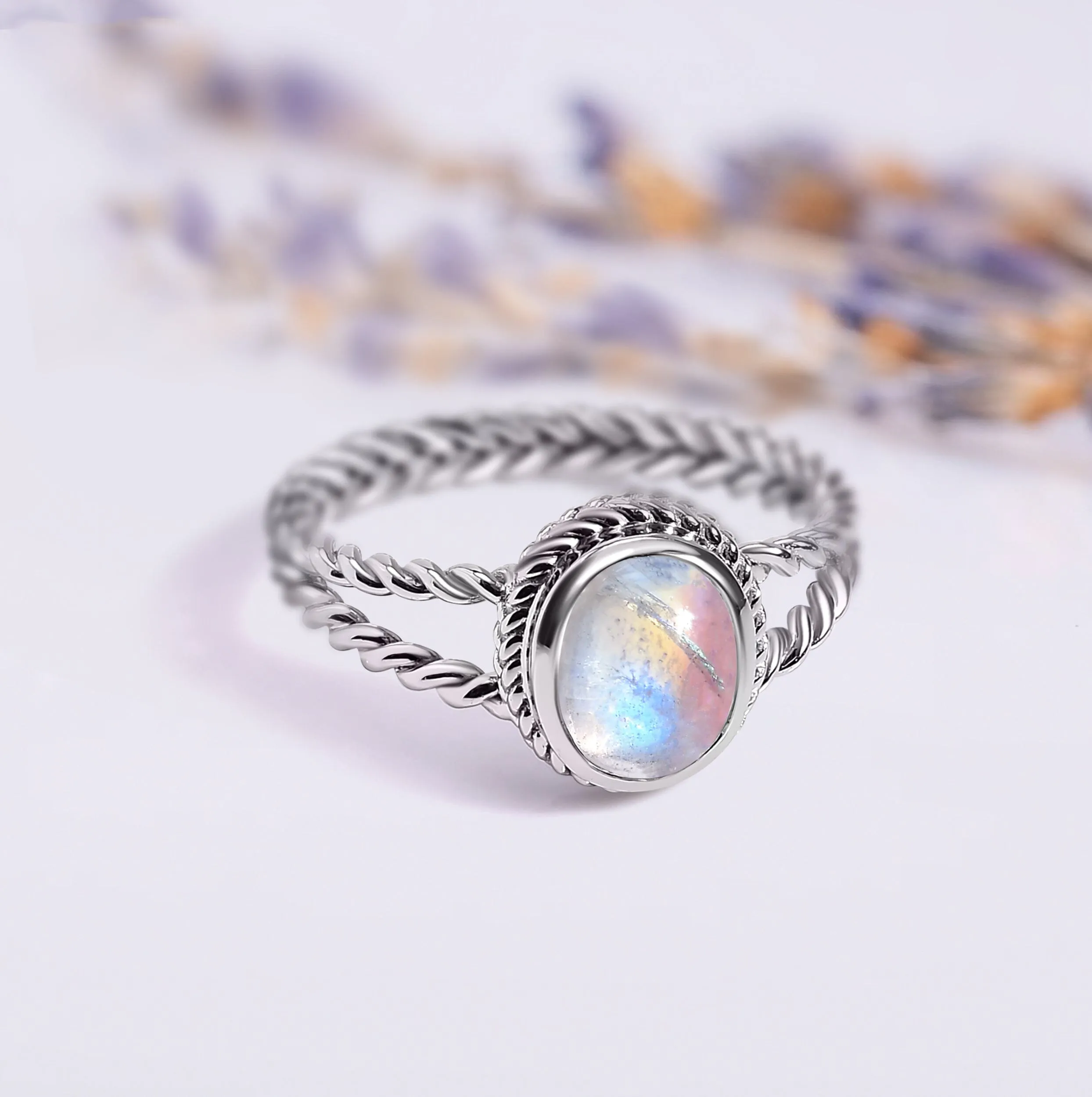 Moonstone Ring - Lynx Light