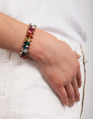 Multi Coloured Gemstone Bracelet