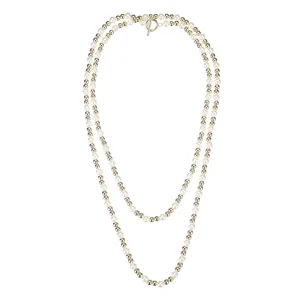 Natalie Wood Adorned Pearl Necklace-Gold