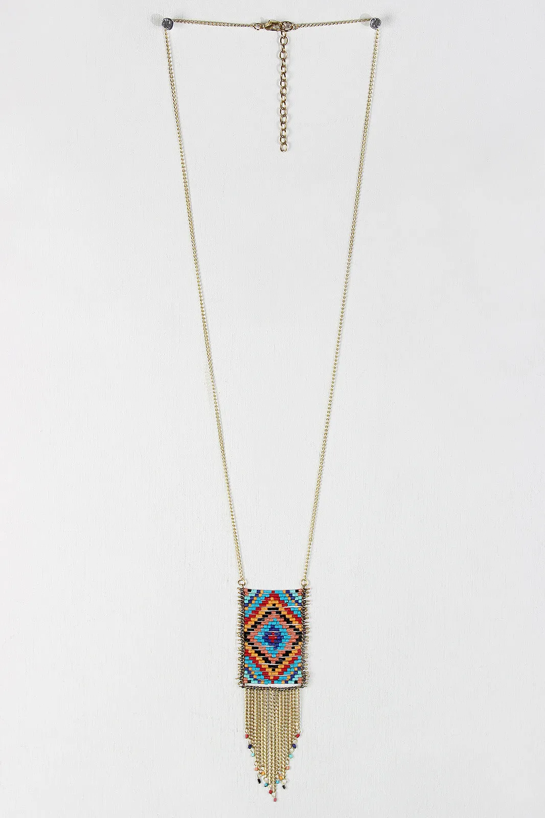 Native Beaded Pendant Necklace