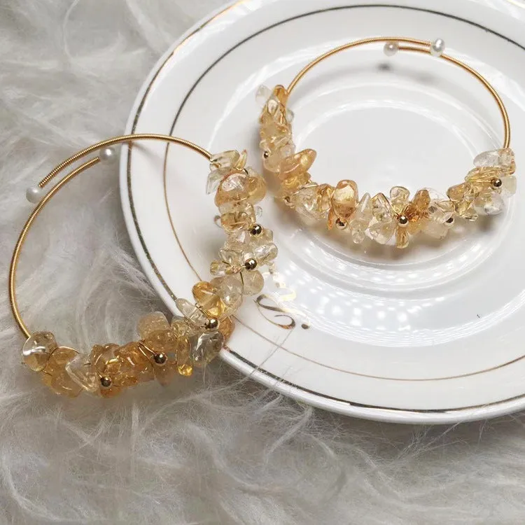 Natural Citrine Bracelet 14K Wire Winding Process