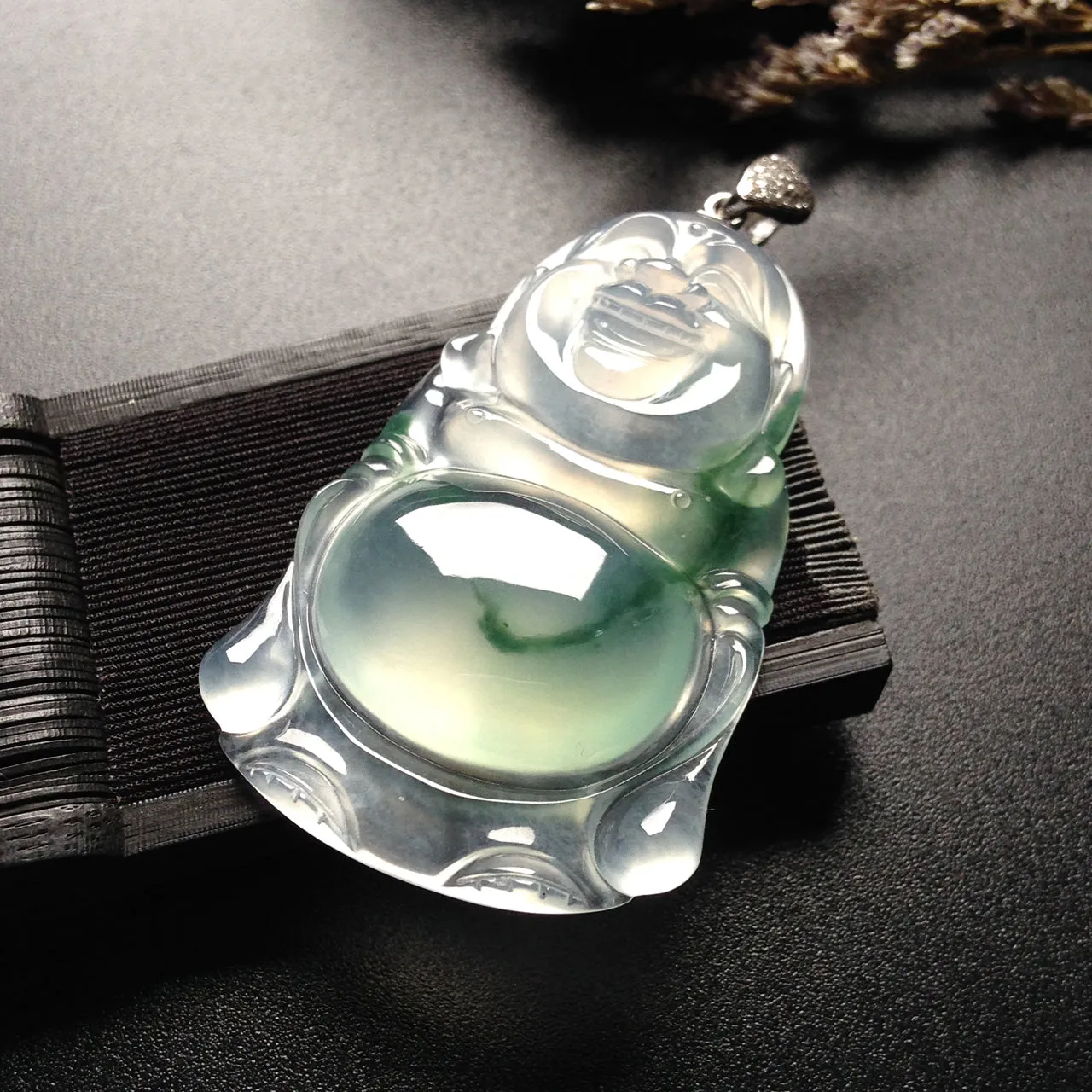 Natural Jade Pendant Jadeite Buddha Pendant PT268