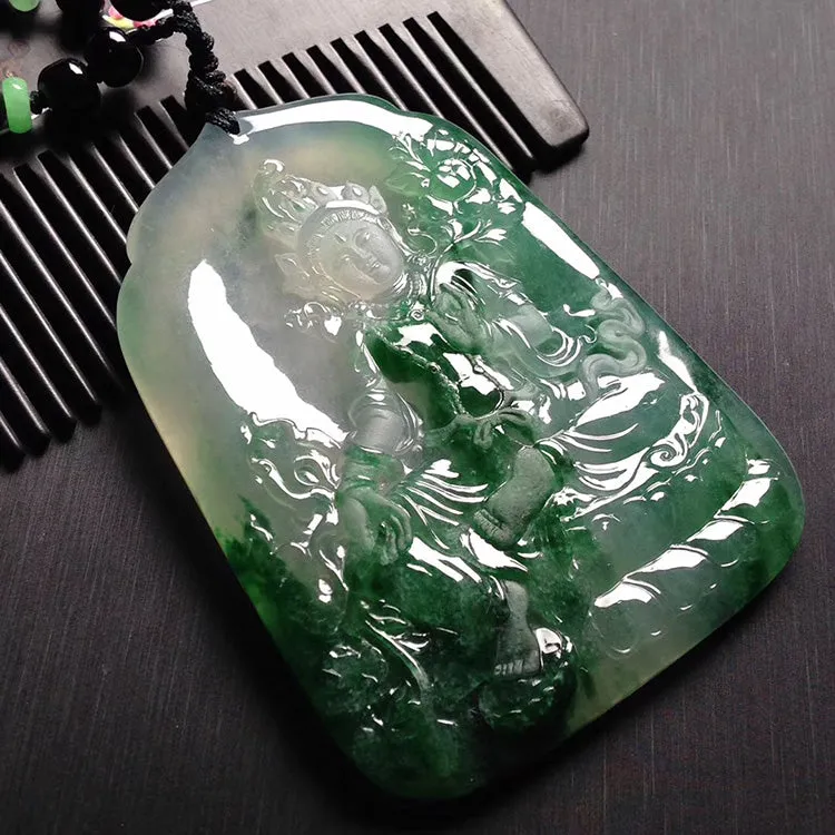 Natural Jade Pendant Jadeite Guan Yin Pendant PT217