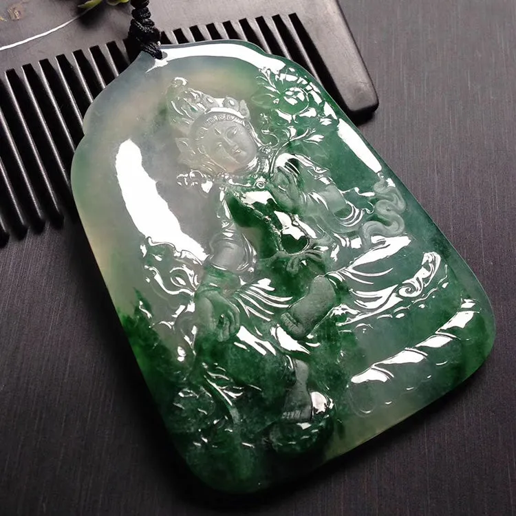 Natural Jade Pendant Jadeite Guan Yin Pendant PT217