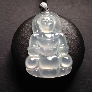 Natural Jade Pendant Jadeite Guan Yin Pendant PT334