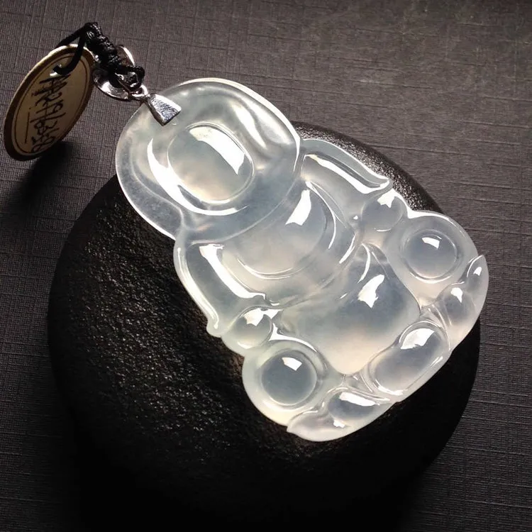 Natural Jade Pendant Jadeite Guan Yin Pendant PT334