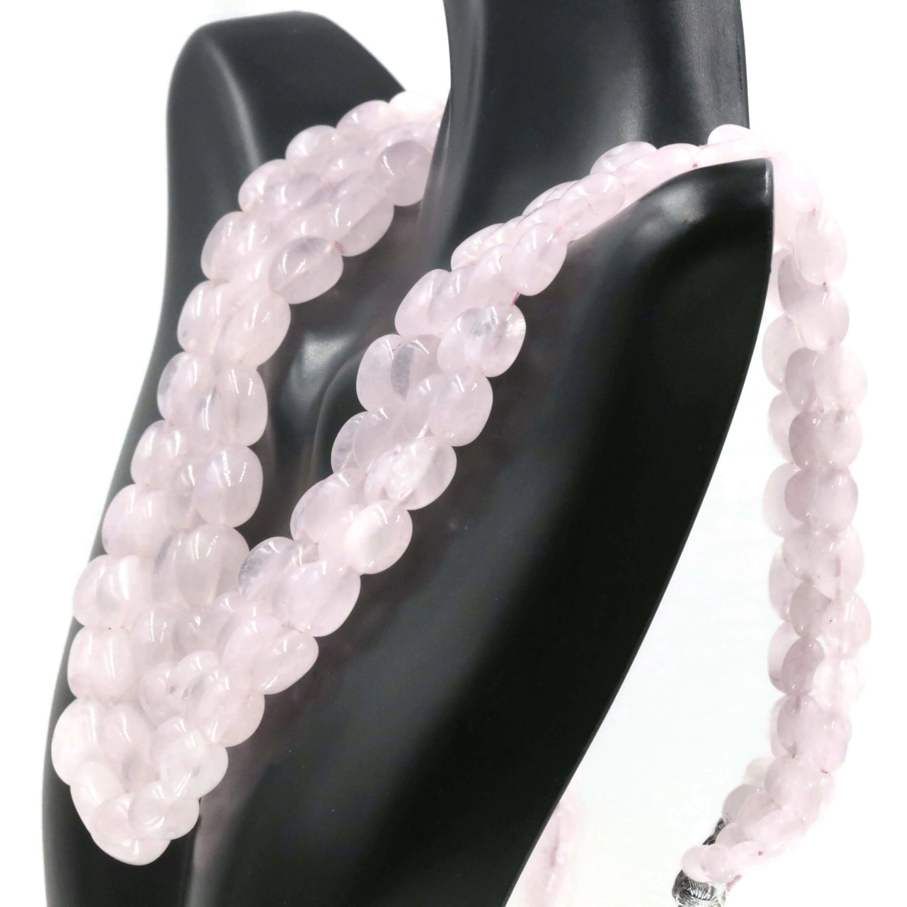 Natural Rose Quartz gemstone Beaded Necklace Quartz Jewelry Quartz stone Necklace Quartz Necklace Quartz Beads SKU:6142687