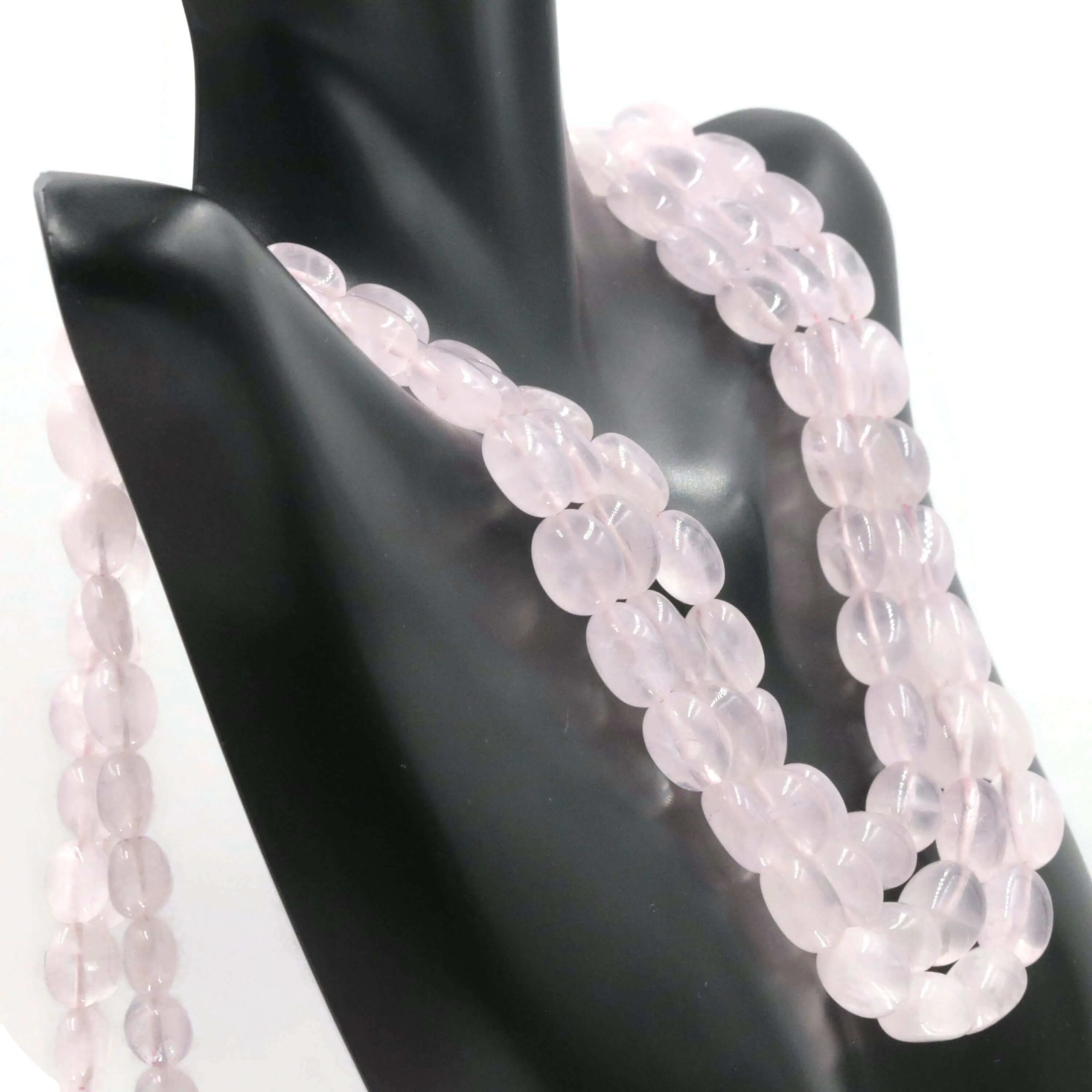 Natural Rose Quartz gemstone Beaded Necklace Quartz Jewelry Quartz stone Necklace Quartz Necklace Quartz Beads SKU:6142687